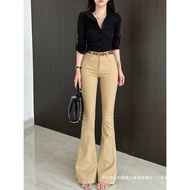 short pants women cargo pants women straight cut pants High Waist Old Money Style Slim-fit Flared Je