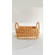 Round handle water hyacinth hamper water hyacinth basket/ parcel basket/ fruit container/
