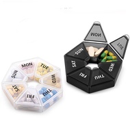 MOMO LIFE 1Pcs 7 Days Week Pill Box Case Organiser Grids Tablet Medicine Dispenser Pill Holder for P