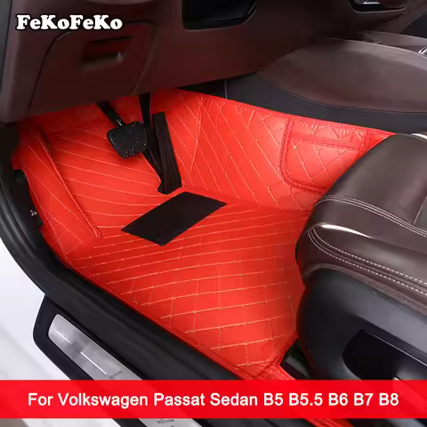 Custom Car Floor Mats For VW Passat Sedan B5 B5.5 B6 B7 B8 Auto Carpets Foot Coche Accessorie