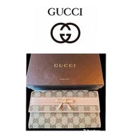 真品 新 GUCCI 古馳 Logo皮夾 雙G 長夾 扣式皮夾 手拿包 皮夾 翻扣雙折 短夾 零錢包