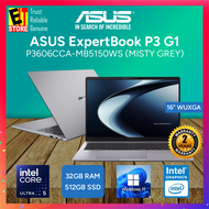 ASUS ExpertBook P3 G1 P3606CCA-MB5150WS (Core Ultra 5 225H/16GB OR 32GB DDR5/512GB SSD/16" WUXGA/ In