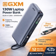 GXM 130W PD Power Bank 20000mAh Type C Fast Charge Laptop Phone Tablet Powerbank Portable Charger 10