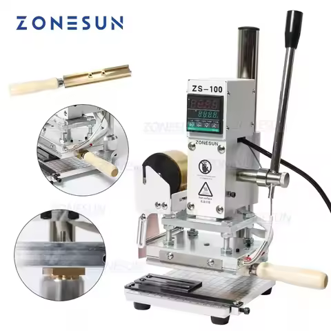 ZONESUN New ZS-100 Dual Purpose Hot Foil Stamping Machine Manual Bronzing Machine For Pvc Card Leath