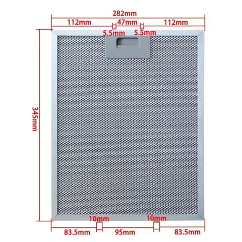 3pcs 345x282mm Aluminum Grease Filter For TEKA DBB90 Range Hood Metal Mesh Oil Trap Kitchen for exha