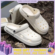 Sandal Sponge Cake Thick and Two Tone Sole Unisex Can Add On Accessories Kasut Lubang Tebal Tapak 51