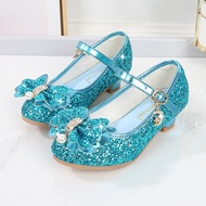 高跟鞋 2024 新款 高跟鞋 wedges heels tertutup Girls' High Heel Leather Shoes - Spring 2025, Rhinestone & Seq