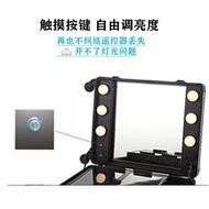 Storage Storage Box with Light and Makeup Case Makeup Case Large Capacity Makeup Artist Universal Wh