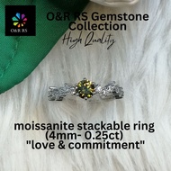 O&R RS moissanite stackable ring (4mm-0.25ct)