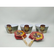 Cupcake TOPPER WRAPPER IRON MAN/IRON MAN CUPCAKE Decoration/CUSTOM IRON MAN CUPCAKE WRAPPER