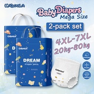 Kaduola Diaper Combo Pack 2 Bags 4XL 5XL 6XL 7XL 32-40pcs Big Size Diaper for Chubby Baby Full Core 