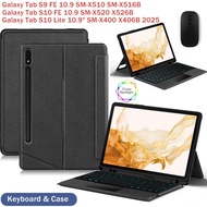 Case & Keyboard For Samsung Galaxy Tab S11 Tab S10 Lite 2025/ Tab S10 FE/ Tab S9 FE/ Tab S9/ Tab S8/