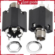 WIN 5 Pin 6 35MM  Microphone Female Socket Panel Solder Conenctor with Nut 50V 0 5A（VA）Female Socket
