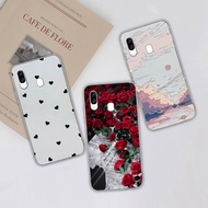 For Samsung Galaxy A40 A41 Casing Colorful Flower Sunset Durable Non-slip Protective Elegant Silicon