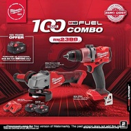 MIlwaukee M18 FUEL 100 Years Combo Drill Driver &amp; Angle Grinderwith 1st Year ZERO COST Warranty Protection 2388