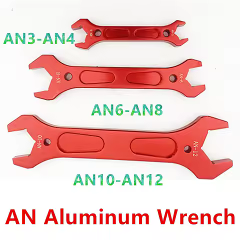 HQ Universal AN Aluminum Wrench Socket Wrenc Hose Fitting Tool Spanner Tool Kit Double Ended Fitting