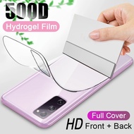 500D Back Hydrogel Film For Samsung Galaxy S21 S20 FE S10 S10E S9 S8 Plus Note 10 Plus 20 Ultra 8 9 Screen Protector