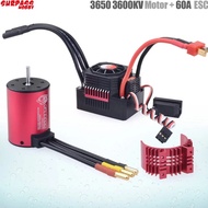 SURPASS HOBBY KK Waterproof Combo 3650 2300KV 3100KV 3600KV Brushless Motor w//Heat Sink 45A / 60A B