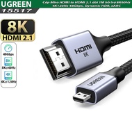 Ugreen HDMI to HDMI 2.1 cable supports 8K60Hz 4K120Hz 48Gbps, Dynamic HDR, eARC