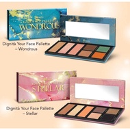 Cosway Dignita Your Face Palette - Stelkar / Wondrous (1.8g × 4 Shades) / Makeup Brush Set