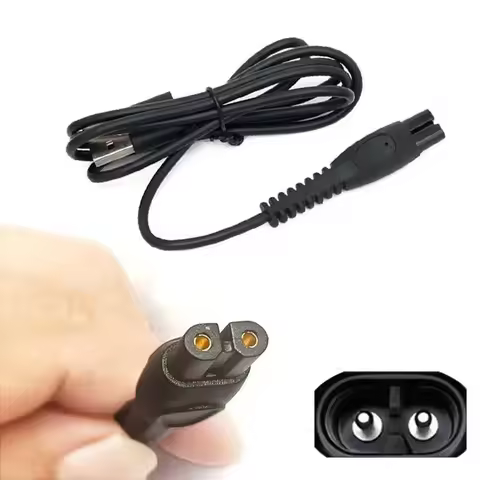 Shaver charging cable compatible with P-hilips S1112 S5831 S2306 S7832 S7837 S5830 X5000 PQ888 S1115