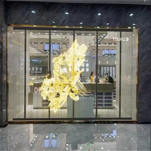 Store Window Advertising Led Display Transparent Led Screen Glass Led Scre P2.8 P3.91 Ice Curtain Gl
