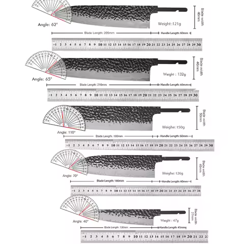 TURWHO 1-5 Pieces Japanese Chef Knives Blank Blade DIY Damascus Steel VG10 Kitchen Knife Set DIY Kni