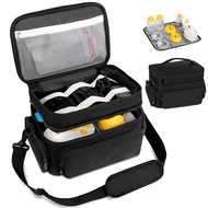 Breast Milk Cooler Travel Waterproof And Wearable Breast Pump Bag Portable Carrying Case Compatible 