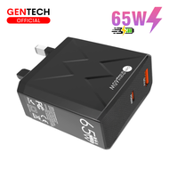 (SG) GENTECH 65W GaN USB Type C Super Fast Charger | 2 Port PD 3.0 PPS QC 4.0 Ultra Rapid Charging P