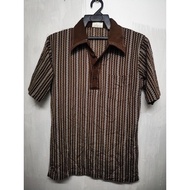 70s Retro Vintage T Shirt Short / Long Sleeve Polo Old Fashion Dinner Style Tema Vtg