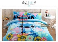 史迪奇加厚珊瑚絨法蘭絨男女孩卡通保暖床上用品單人雙人床包床組三四件套