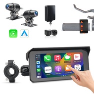 VSYS Dual 2K Wireless Carplay Motorcycle Dash Camera，6.25'' Touchscreen, 5G WiFi, Parking Monitoring