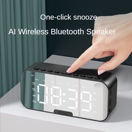 《 HD Mirro 𝗦𝗖𝗥𝗘𝗘𝗡 》Alarm Clock Bluetooth Speaker Wireless FM Radio SD Card Digital LED Music Player Desktop Clock Subwoofer G10 Jam 蓝牙闹钟