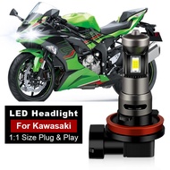 1/2PC H11 Projector Led Headlight H8 H9 For Motorcycle White Bulb For Kawasaki NINJA ZX6R 2007-2012 