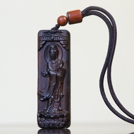 Guanyin Pendant Couple Hand Carved Agarwood Wood Material Old Dalagan Original