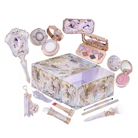 Flower Knows Knight Unicorn Makeup Gift Set Lipstick Blush Setting Powder Starlight Beauty Box Fairy