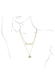 水瓶座．星座．雙層項鍊．十二星座系列．兩種配色