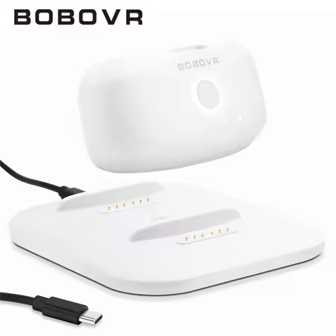 BOBOVR Twin Charger Station/Dock for B2 Battery Pack for M2 Pro M3 Pro Strap Magnetically Supply Pow