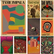 Tame Impala Psychedelic Poster Rock Music Band Kraft Paper Posters Vintage Home Room Bar Cafe Decor 