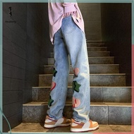 FUJIAS2🦋 2025 Quần jean thêu mới cho nam quần denim thời trang Harajuku đường phố cao cấp quần jean