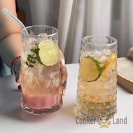 520ML Transparent Highball Sparkling Water Glass Diamond Leafy Glass [Juice/Tea/Cold Drinks/Milk]