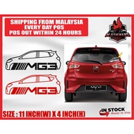 MYVI MG3 CAR LOGO DESIGN 1 CAR STICKER KERETA STICKERS PERODUA MYVI 3RD GENERATION