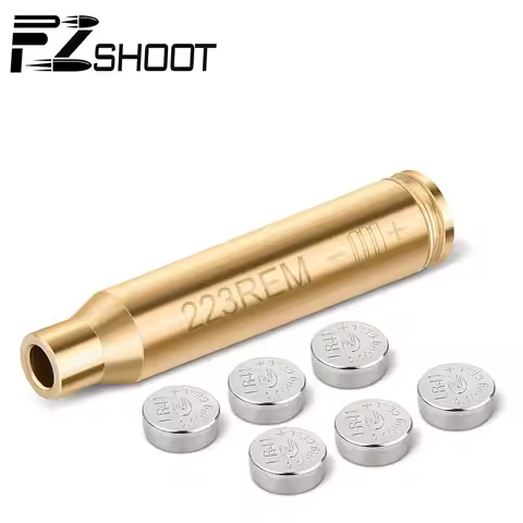 EZshoot Hunting Tactical Bore Sight 223 5.56mm Red Dot Laser Boresighter with Batteries Compitable w