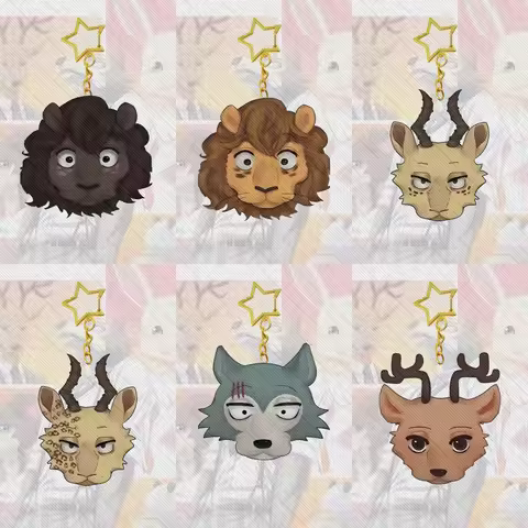 6CM hot Anime BEASTARS Acrylic Keychain Cosplay Charm Characters Ornament Accessories Good Christmas