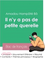 Réussir son Bac de français 2023: Analyse du recueil Il n'y a pas de petite querelle de Amadou Hampâ