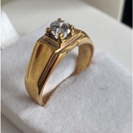 Men’s Bronze Ring 375 Zirconia / Cincin Lelaki Suasa 375 Zircon
