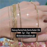 Italian Santa gold necklace | 16K 700 Grain Size 42 - 48