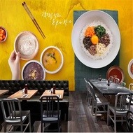 Custom wallpaper mural Hand-Korean restaurant Theme Restaurant Korean courtyard style bbq shop decor