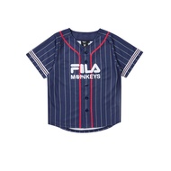 FILA KIDS x Rakuten 樂天聯名 童短袖球衣-丈青 1TEZ-4604-NV