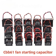 5PCS CBB61 Fan Start Capacitor 450V 1UF, 1.2UF, 1.5UF, 2UF, 2.5UF, 3UF, 3.5UF, 4UF, 5UF, 6UF, 8UF, 1